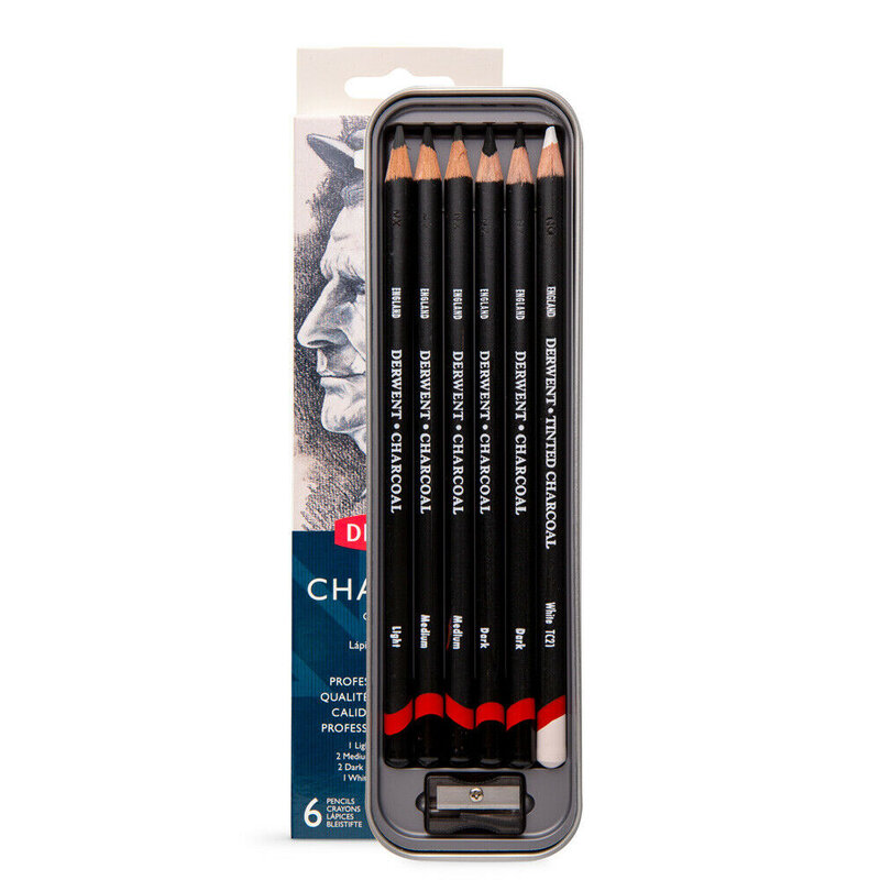 Kolpennor Derwent Charcoal 6st