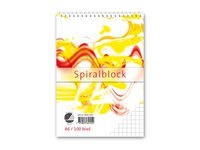 Spiralblock A6 60g 100 blad rutat